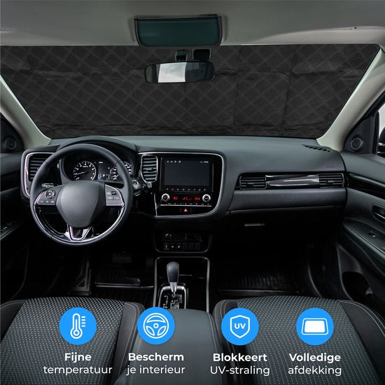 Nuvance - Frostschutzdecke Auto - Sonnenschutz Auto Windschutzscheibe - 100 x 145cm - Eisdecke Auto - Windschutzscheibe Abdeckungen - Autozubehör