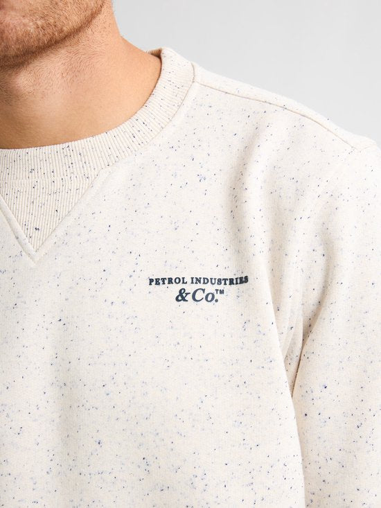 Petrol Industries – Herren-Sweatshirt „Pagosa“ mit Logo-Aufdruck – Weiß – Größe L