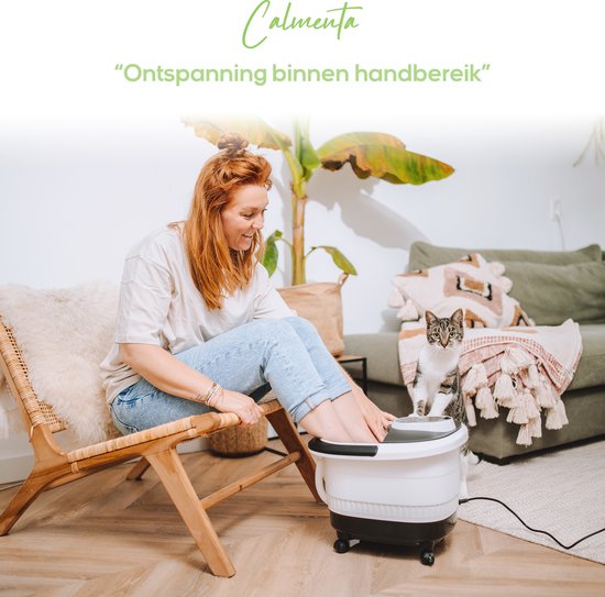 CALMENTA® XXL Fußbad - 12L - Automatische Radmassage - Infrarot - bis zu 48°C - Fußbadmassage - Fußmassage - Shiatsu
