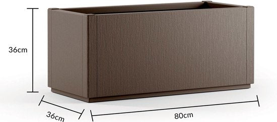 Casaria Pflanzgefäß - Frostsicheres Drainagesystem 80l - Braun