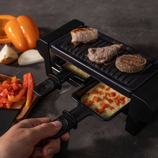 Boska Raclette Mini 220V - zum Schmelzen und Grillen - 2 Personen - Schwarz