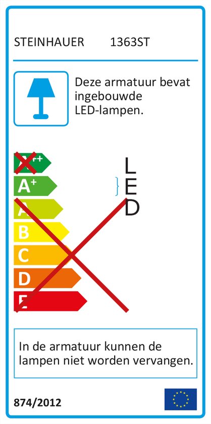Deckenleuchte Steinhauer Ikaro 1363ST Stahl Ø 24 cm – Modernes Design mit 4-Stufen-Dimmer, geeignet für den Innenbereich sowie die Badezimmerzonen 2 und 3