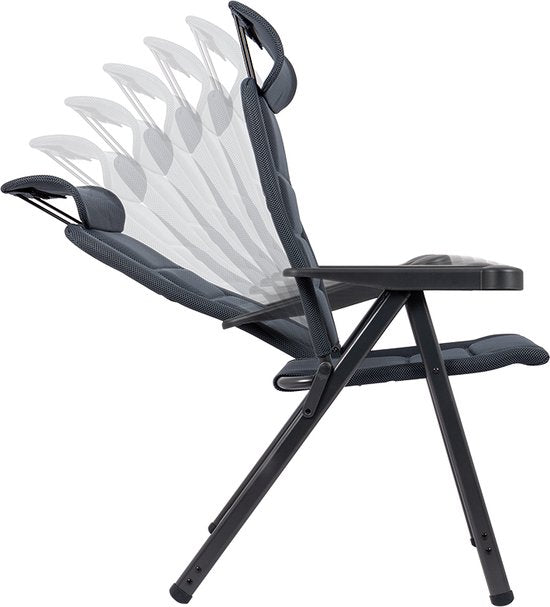 Crespo Strandkorb - Modell 2025 - Air-Deluxe - Kompakt - Grau