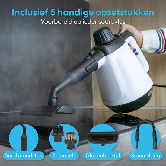 Ølven Handdampfreiniger - 5 in 1 - Dampfreiniger - Fleckenreiniger - Teppichreiniger - 450ML - 1200W