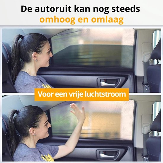 Urban State Sonnenschirm - Für Seitenfenster - Auto Baby - Universal - UV-Schutz - Größe M - Schwarz