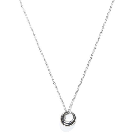 Laura Ferini Damenhalsband Cerchio Silber - Silberhalsband mit Anhänger - 18K Weißgold vergoldet - Halskette - Halsband - Schmuck - Accessoires - Damenhalsband mit Anhänger