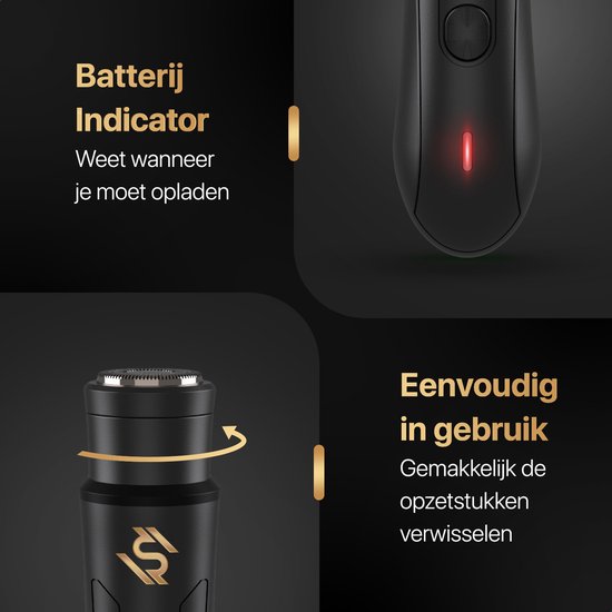 Wellshave 2 in 1 Nasentrimmer Premium - Augenbrauen- und Ohrhaartrimmer - Nasenhaartrimmer für Männer - Augenbrauentrimmer
