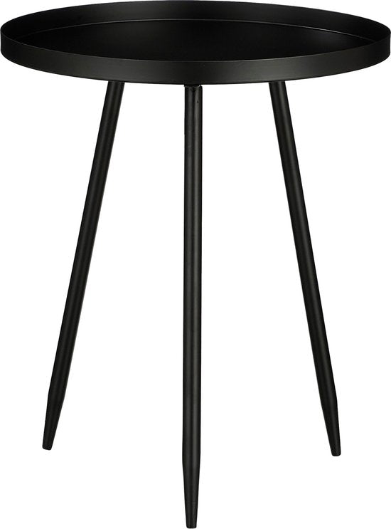 Mica Decorations Flores Beistelltisch - H49 x Ø42 cm - Metall - Schwarz