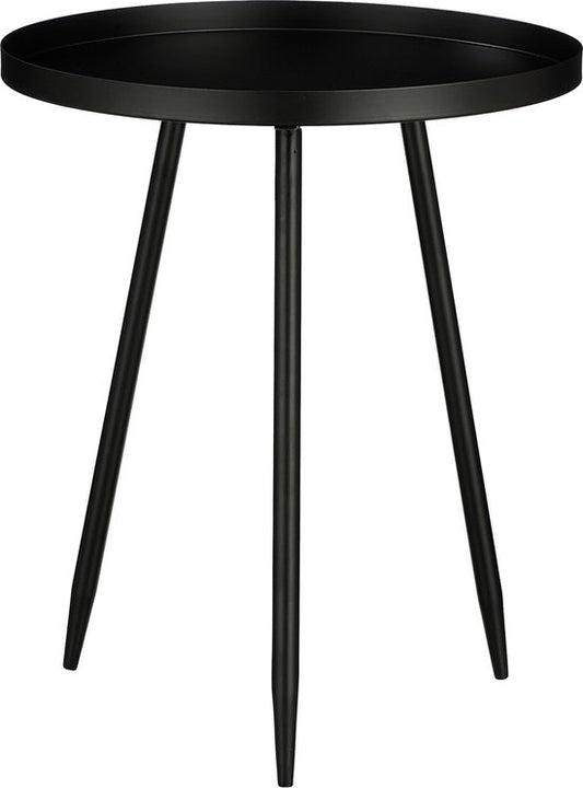 Mica Decorations Flores Beistelltisch - H49 x Ø42 cm - Metall - Schwarz
