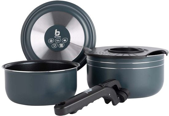 Bo-Camp - Topf- und Pfannenset - Trekking - 5-teilig - Aluminium