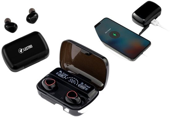 Vlectro - Bluetooth-Kopfhörer mit Ladeetui zum Aufladen Ihres Smartphones - 1 Set