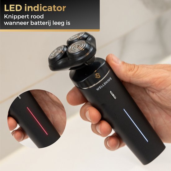 Wellshave 4 in 1 Rasierer für Männer - Mit Trimmer & Nasentrimmer - Nass und trocken - Schwarz