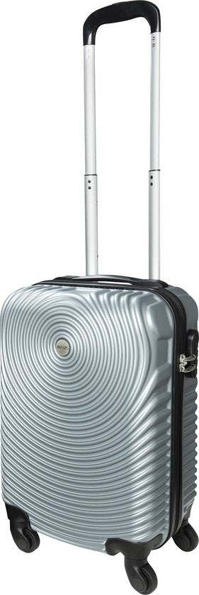 Ceruzo Handgepäckkoffer – Trolley – 28 l – 51,5 cm – Silbergrau – 360°-Drehrollen – Zahlenschloss