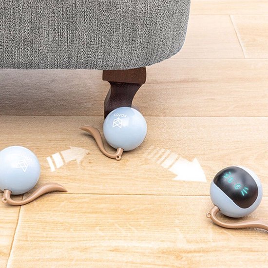 Otiume - Interaktiver Katzenball - Selbstrollend - USB Wiederaufladbar - weiß