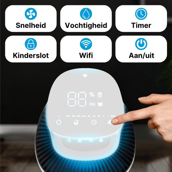 2x Sofresh Luftentfeuchter & Luftreiniger in 1 - Räume bis zu 40m² - Entfeuchtet 16L pro Tag - App-Steuerung - HEPA-Filter - Geräuschlos - Wohnzimmer, Schlafzimmer, Bad, Keller- Weiß