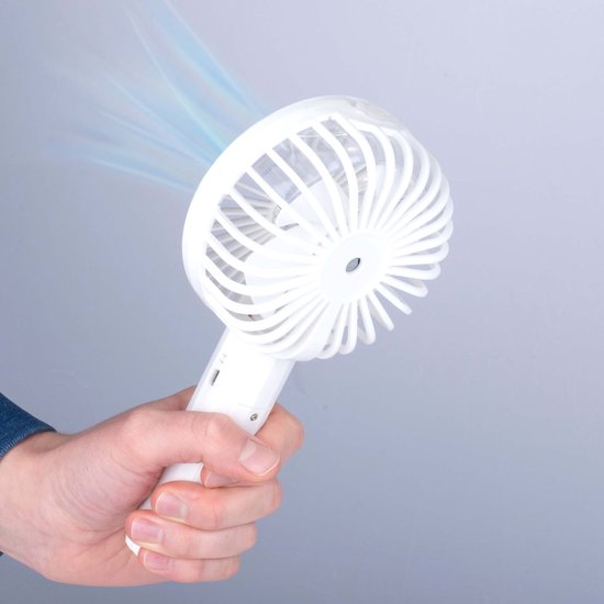 Lifetime Air Handventilator - USB-Ventilator mit Wasserspray - 1200 mAh - Mini-Ventilator mit Wasserspray - Weiß