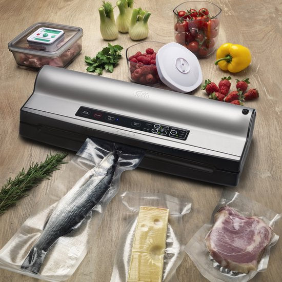 Solis Vac Prestige Maxi 5706 Vakuumierer - Vakuumierer inklusive Vakuumbeutel und Folie - Vakuumiergerät mit Marinatorfunktion und Schlauchanschluss - Extra groß