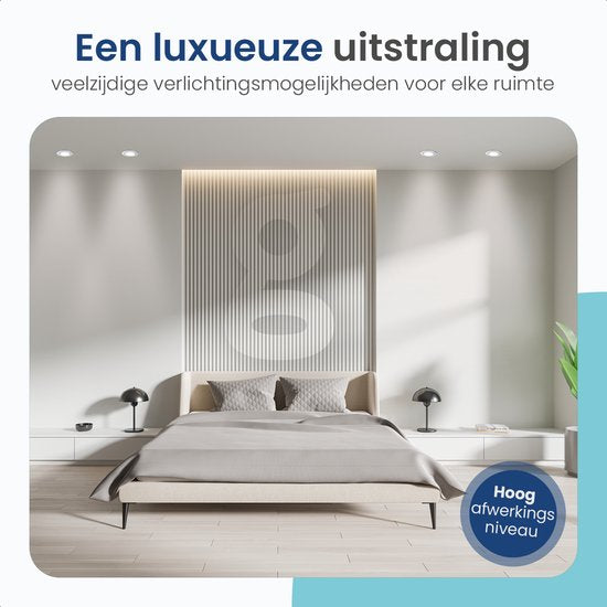 Gologi Smart Einbaustrahler - Smart LED Downlight Dimmbar - Neigbar - Warmweißes Licht - Gu10 LED Lampe - Weiß