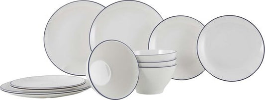 Gimex - Linea Line - Essgeschirr - Blau - 12-teilig