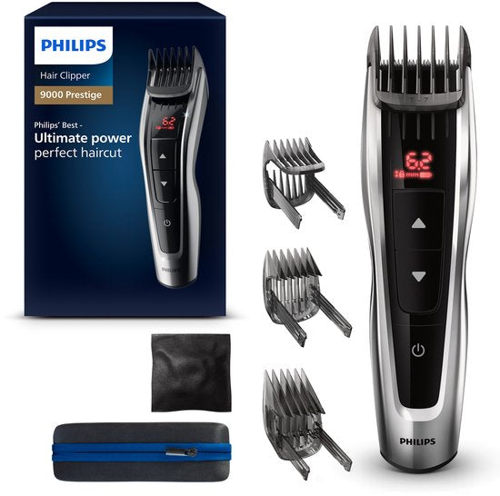 Philips Serie 9000 HC9420/15 - Haarschneider - Schwarz/silber - Mit Reiseetui