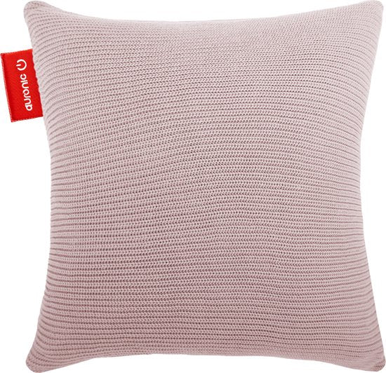 Auronic Heat Pillow - Gestrickt - 45x45 CM - Kabelloses Wärmekissen - Wiederaufladbar - Elektrisches Kissen - Infrarot - Pink