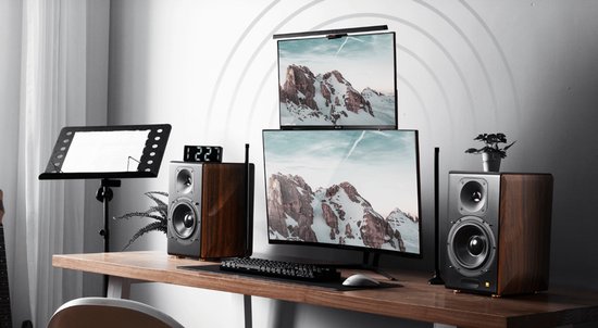 Edifier - S3000MKII Premium Active 2.0 Speakers - 256 W RMS - Schwarz & Braunes Holz - Hi-Res Audio & Bluetooth 5.0 - Kabellos verbundenes System - Ultimatives Klangerlebnis