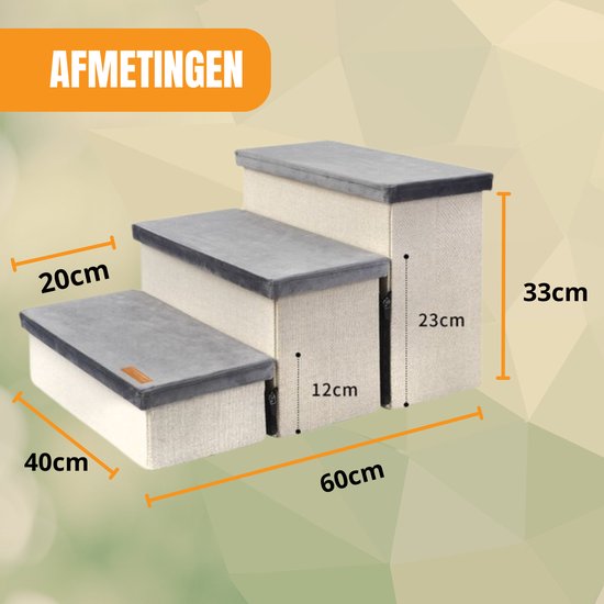 Hundetreppe Stabile Hundetreppe - Für Hunde mit Ablage - Für Sofa oder Bett - Bis zu 60 kg - Anthrazit - Universal