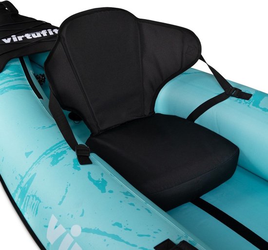 VirtuFit Kayak 335 - Türkis - Mit Kajaksitzen und Tragetasche - Geeignet für zwei oder drei Personen - Langlebig & robust - Aufblasbares Kajak - Kajak - Schlauchboot
