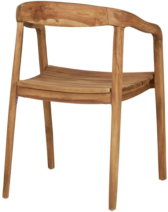 House Nordic Dining Chair Otero - Teak - Skandinavisches Design - Mit Armlehnen - Natürlich - 1 Stück