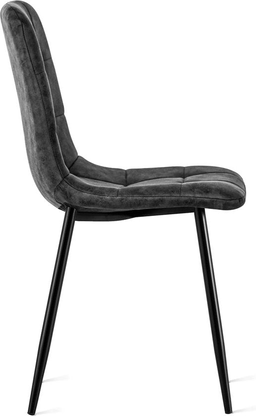 Refurna - Esszimmerstuhl Yerevan Mikroleder Anthrazit