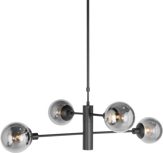 Steinhauer - Pendelleuchte - Constellation - schwarz - Metall - Ø 90cm - E14 - 3804ZW
