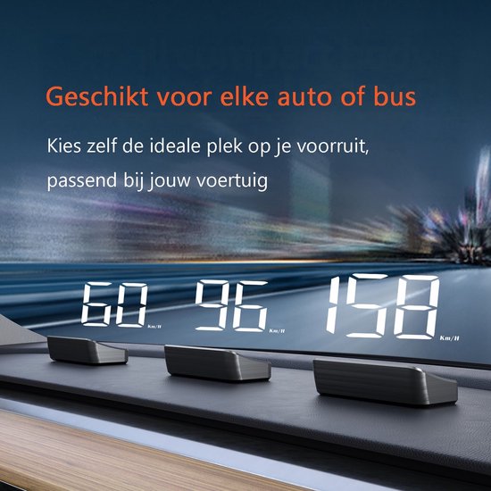 Tech Essentials Automatic - GPS Geschwindigkeitsmesser Auto HUD - USB-C - Weiß - Head Up Displays - Plug and Play