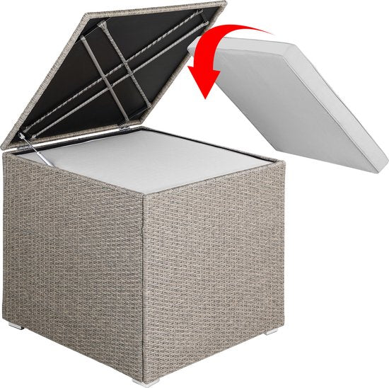 Casa Kissenbox - Gartenbox - Kissenaufbewahrungsbox - Creme - 75x75x70cm