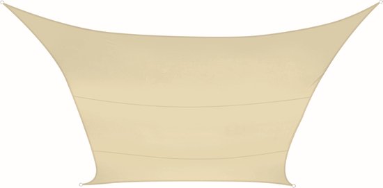 Perel Schattentuch, wasserdurchlässig, luftdurchlässig, 3,6 x 3,6 m, 180 g/mÂ², HDPE, quadratisch, champagner
