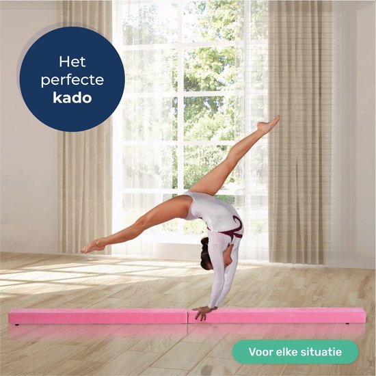 ProSkill Gymnastikbalken - 210cm - Schwebebalken - Für Zuhause - Zusammenklappbar - Gymnastik