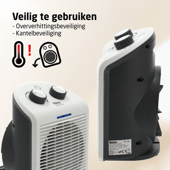 Fakir Trend HL 100 Elektroherd - Heizung mit Gebläse - Weiß/Grau