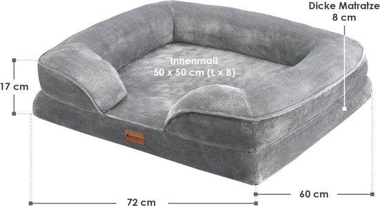 Juskys Hundekorb / Katzenkorb Sheena M - 72 x 60 cm - Grau