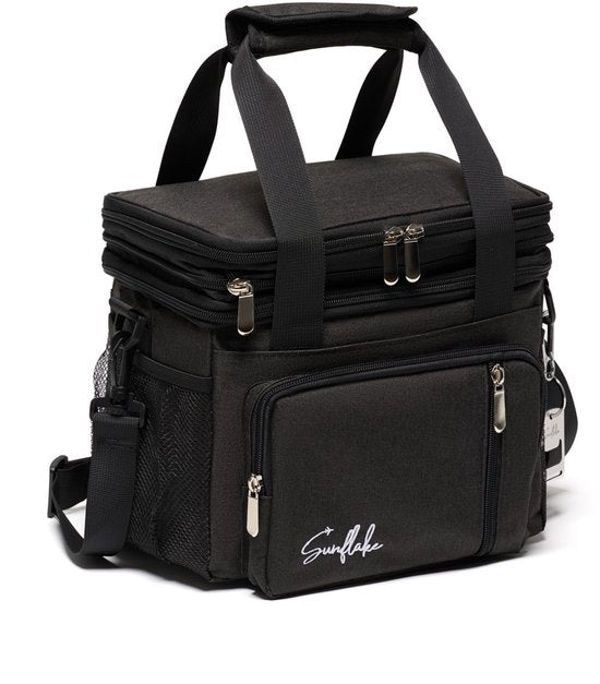 Cool Bag Lunch - Cool Bag Small - 15 Liter Lunch Bag Adult - Lunch Bag für Frauen & Männer - Schwarz - Sunflake