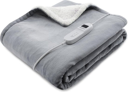 Tomado TEB1802G - Elektrische Heizdecke - Wickeldecke - superweiches Fleece - 180 x 130 cm