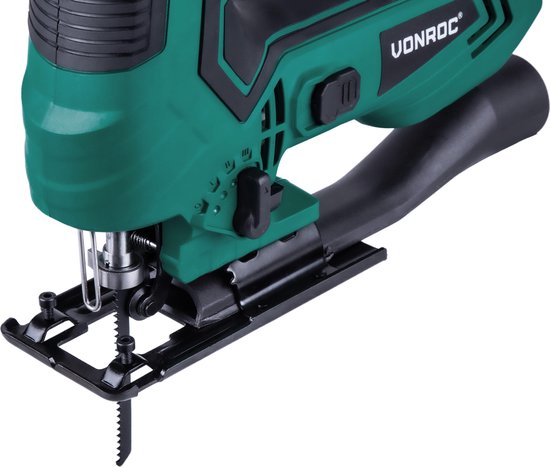 VONROC Stichsäge - 550W - Ergonomischer T-Griff - Staubabsaugung - 4 Pendelpositionen