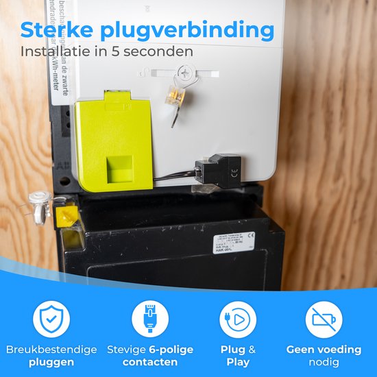 Nuvance P1 Splitter - Passiv - Geeignet für Homewizard - P1 Zähler, Ladesäule, Energiezähler, Smart Meter - RJ12 Port