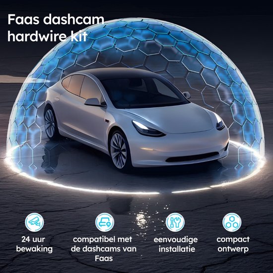 Dashcam Hardwire Kit - 24-Stunden-Überwachung - USB-C Anschluss - Kompaktes Design - Einfach zu installieren - Direkter Batterieanschluss - von Faas