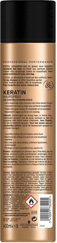 Syoss - Haarspray - Keratin - 4 - 400ml