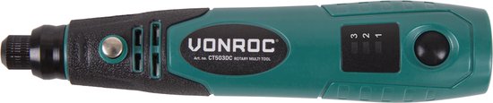 VONROC Rotierendes Multitool - 4V - Inkl. 31-teiligem Zubehörset & Aufbewahrungstasche