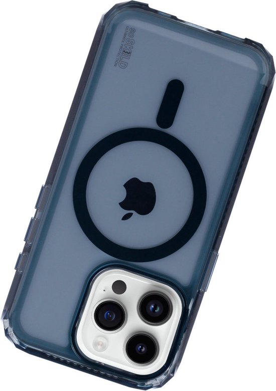 SoSkild iPhone 15 Pro Case MagSafe - Defend Heavy Impact Case - Transluzente Magnetic Magsafe Case - Smokey Grey