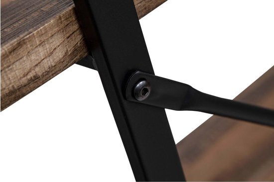 Wandregal Bücherregal Stabil - Industriedesign - 140 cm hoch