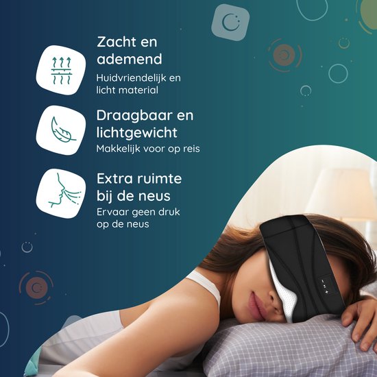 Numsy Schlafmaske - Bluetooth - Mit Kopfhörer - Stirnband