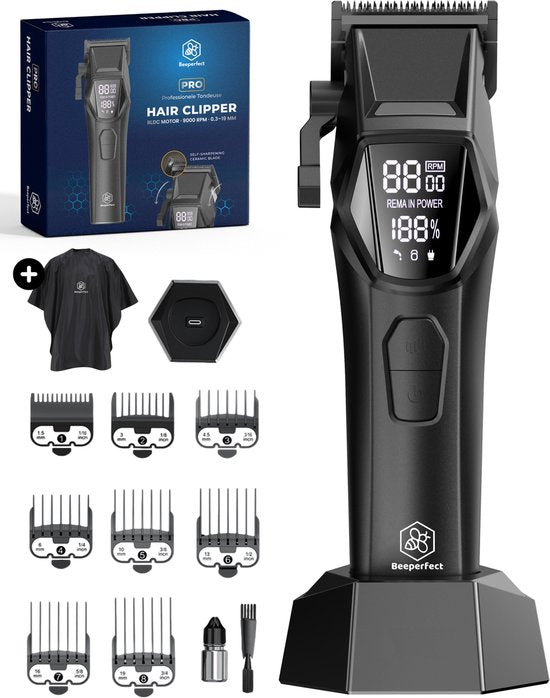 Professionelle kabellose Haarschneidemaschine - Beeperfect® - Haarschneider Herrenkopfhaar - Haartrimmer - Friseur Haar Maschine - Haarschneider - Trimmer Bart - Trimmgerät - Barbier Haarschneider - Barbier Trimmer - 0.5-19MM