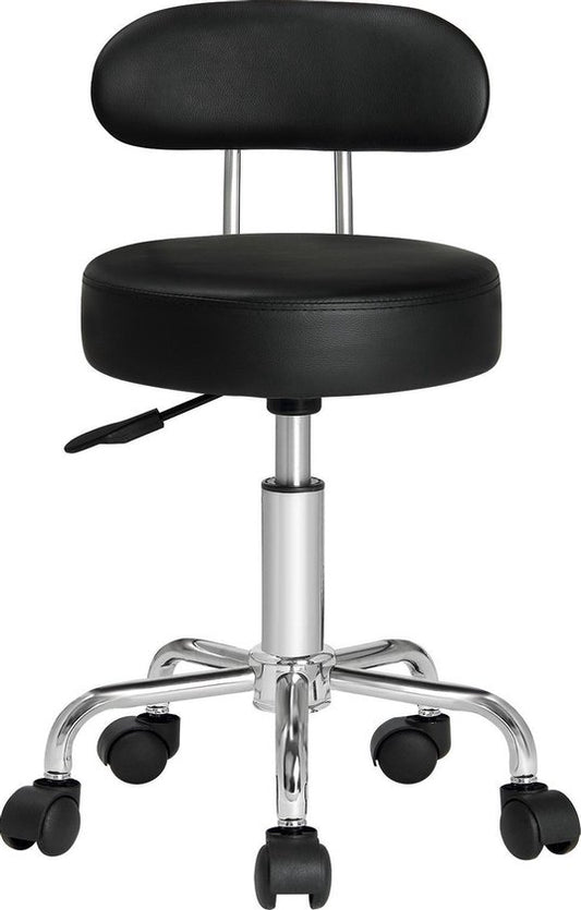 Casaria Drehhocker mit Rückenlehne - Sitzhöhe verstellbar 46 - 60 cm