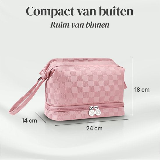 Skycases Travel Essentials - Kulturtasche und Make-up-Organizer - wasserdicht und kompakt - geeignet für Reisen und den täglichen Gebrauch - Unisex - Pink